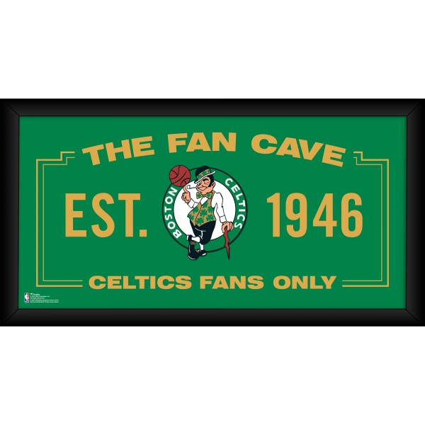 Boston Celtics Fanatics Authentic Framed 10 x 20 Fan Cave Collage