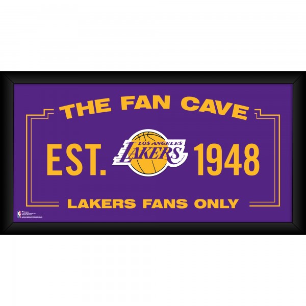 Los Angeles Lakers Fanatics Authentic Framed 10 x 20 Fan Cave Collage