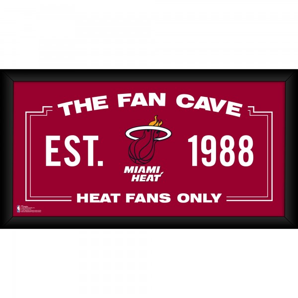 Miami Heat Fanatics Authentic Framed 10 x 20 Fan Cave Collage