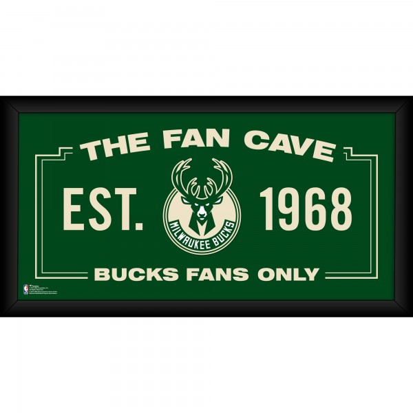Milwaukee Bucks Fanatics Authentic Framed 10 x 20 Fan Cave Collage