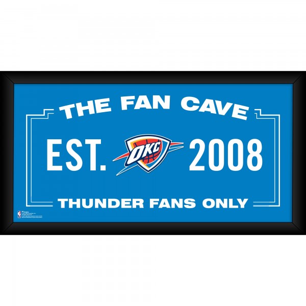 Oklahoma City Thunder Fanatics Authentic Framed 10 x 20 Fan Cave Collage