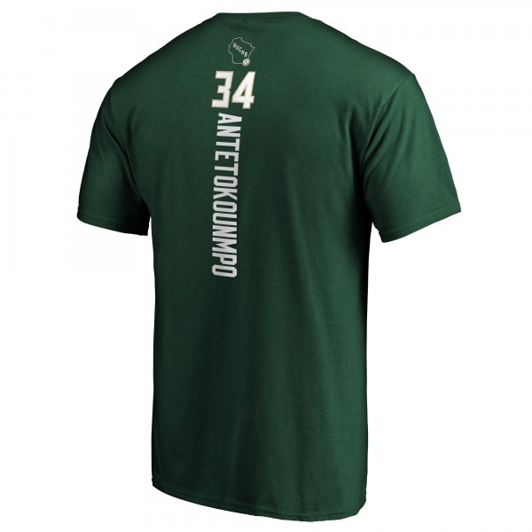 Футболка Giannis Antetokounmpo Milwaukee Bucks Playmaker Name & Number - Hunter Green
