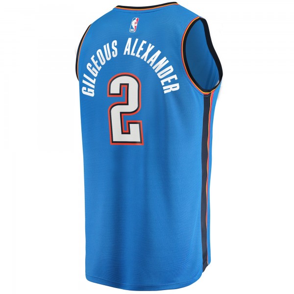Игровая майка Shai Gilgeous-Alexander Oklahoma City Thunder Fast Break - Icon Edition - Blue - оригинальная джерси НБА