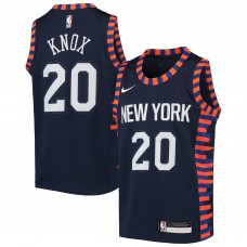 Детская игровая майка Kevin Knox II New York Knicks Nike Swingman Navy - City Edition