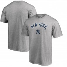 New York Yankees Heathered Gray Team Lockup T-Shirt