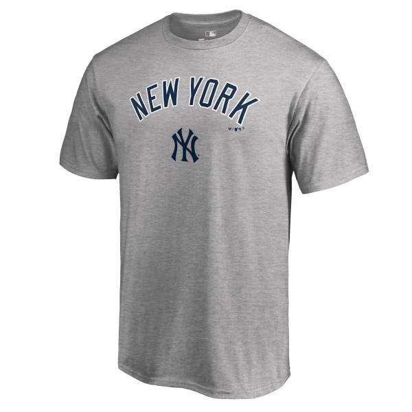 New York Yankees Heathered Gray Team Lockup T-Shirt