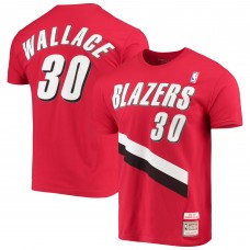 Футболка Rasheed Wallace Portland Trail Blazers Mitchell & Ness Hardwood Classics - Red