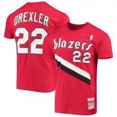 Футболка Clyde Drexler Portland Trail Blazers Mitchell & Ness Hardwood Classics - Red