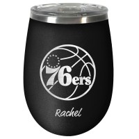 Именной бокал для путешествий Philadelphia 76ers 12oz. Stealth Wine - Black