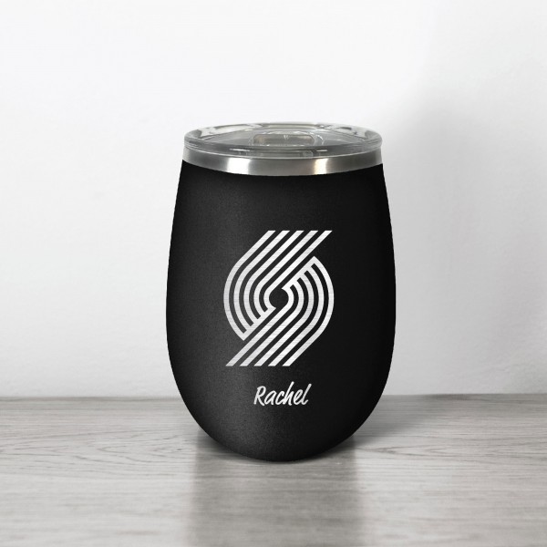 Именной бокал для путешествий Portland Trail Blazers 12oz. Stealth Wine - Black