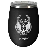 Именной бокал для путешествий Milwaukee Bucks 12oz. Stealth Wine - Black