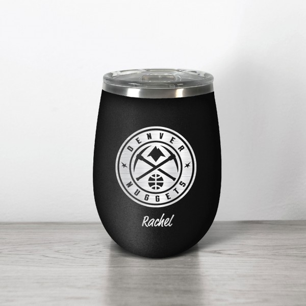Именной бокал для путешествий Denver Nuggets 12oz. Stealth Wine - Black