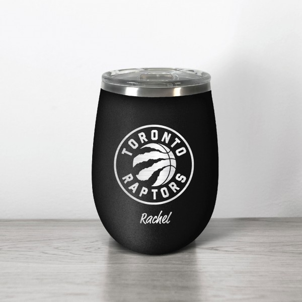 Именной бокал для путешествий Toronto Raptors 12oz. Stealth Wine - Black