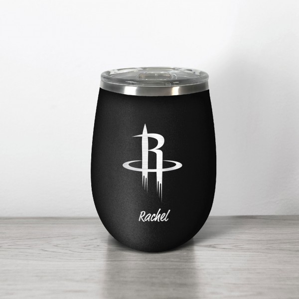 Именной бокал для путешествий Houston Rockets 12oz. Stealth Wine - Black