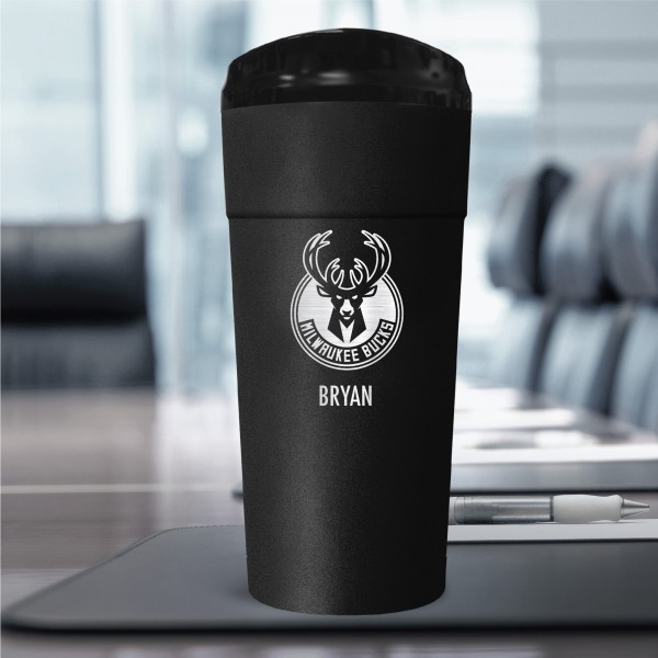 Именной стакан Milwaukee Bucks 24oz. Stealth Travel - Black
