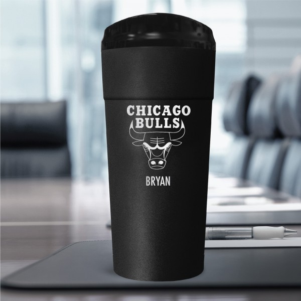 Именной стакан Chicago Bulls 24oz. Stealth Travel - Black