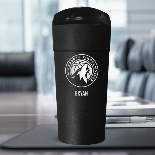 Именной бокал для вина Minnesota Timberwolves 24oz. Stealth - Black