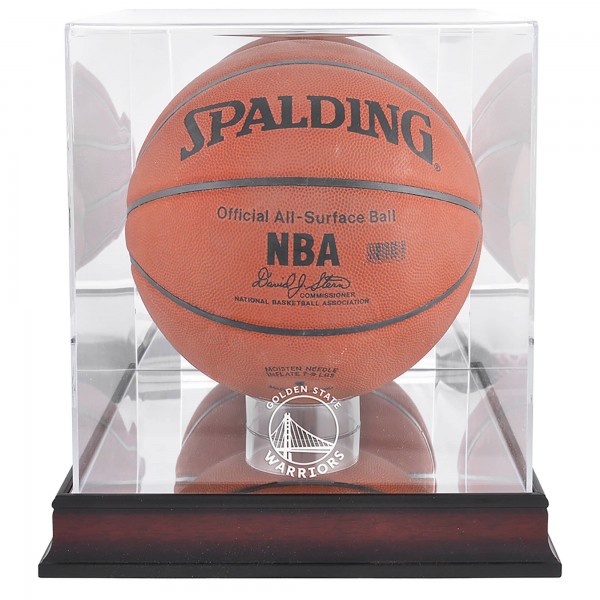 Golden State Warriors Fanatics Authentic Mahogany (2019-Present) Team Logo Basketball Display Case with Mirrored Back