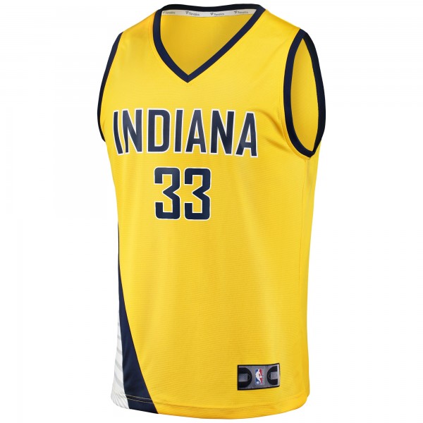 Indiana Pacers Myles Turner Fanatics Gold Fast Break Replica Jersey - Statement Edition