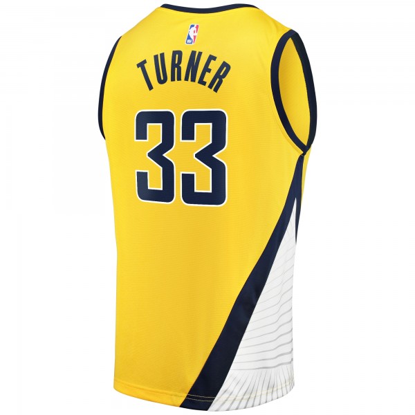 Indiana Pacers Myles Turner Fanatics Gold Fast Break Replica Jersey - Statement Edition