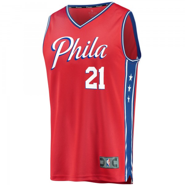 Игровая форма  Joel Embiid Philadelphia 76ers Fast Break Replica - Statement Edition - Red