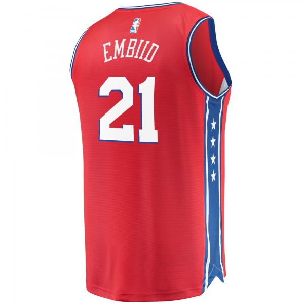 Игровая форма  Joel Embiid Philadelphia 76ers Fast Break Replica - Statement Edition - Red