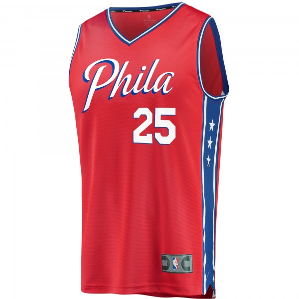 Детская игровая майка Ben Simmons Philadelphia 76ers 2019/20 Fast Break Replica - Statement Edition - Red - баскетбольная джерси NBA