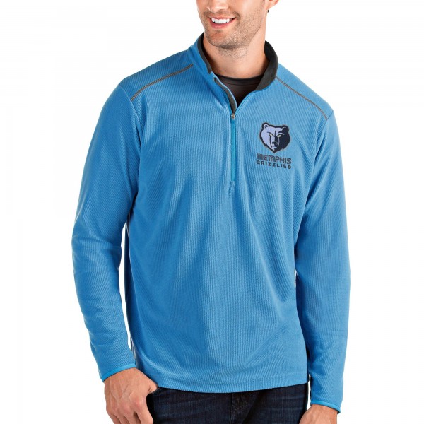 Толстовка на короткой молнии Memphis Grizzlies Antigua Glacier - Blue/Gray