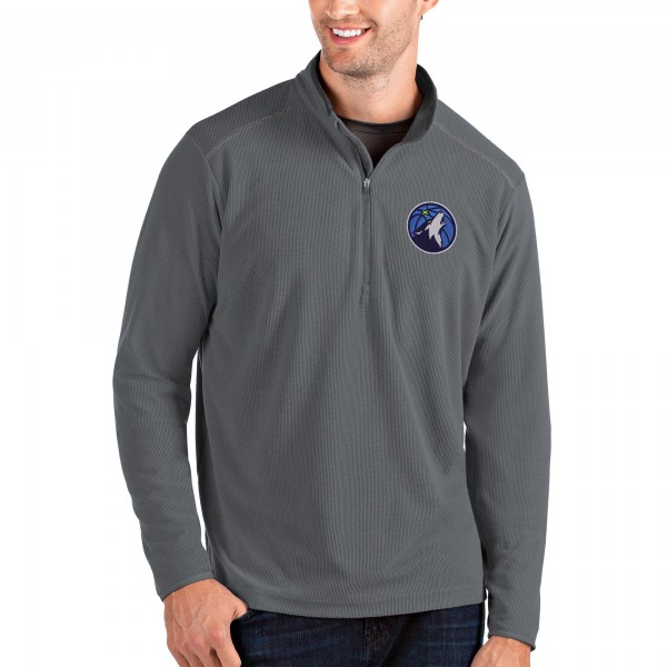 Толстовка на короткой молнии Minnesota Timberwolves Antigua Glacier - Charcoal/Gray
