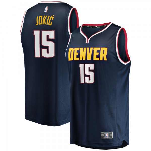 Джерси Denver Nuggets Nikola Jokic Fanatics Navy Fast Break Player - Icon Edition