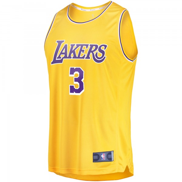 Игровая форма  Anthony Davis Los Angeles Lakers Fast Break Replica Player - Icon Edition - Gold