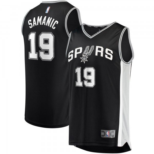 Детская игровая майка Luka Samanic San Antonio Spurs Fast Break Replica - Icon Edition - Black - баскетбольная джерси NBA