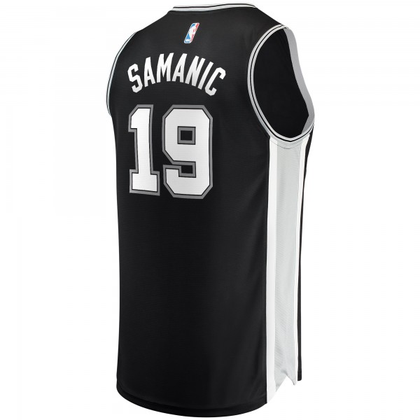 Детская игровая майка Luka Samanic San Antonio Spurs Fast Break Replica - Icon Edition - Black - баскетбольная джерси NBA