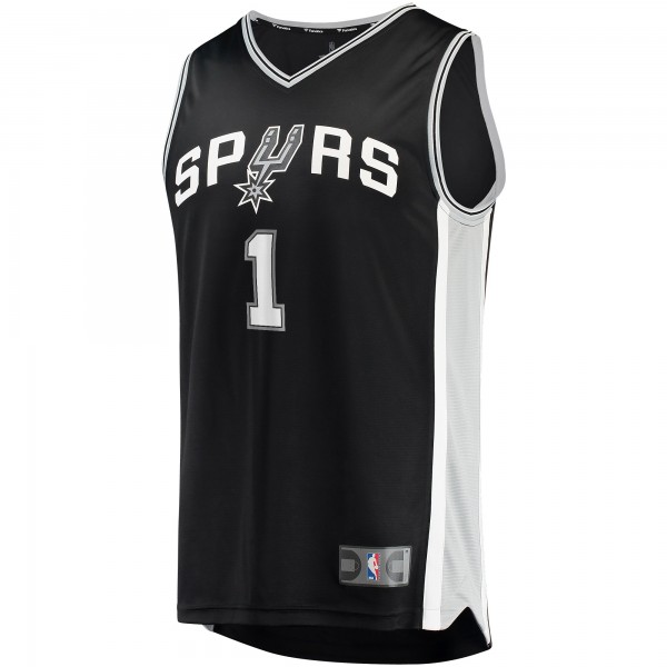 Детская игровая майка Lonnie Walker San Antonio Spurs Fast Break Replica - Icon Edition - Black - баскетбольная джерси NBA