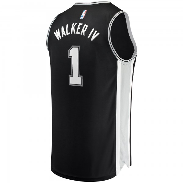 Детская игровая майка Lonnie Walker San Antonio Spurs Fast Break Replica - Icon Edition - Black - баскетбольная джерси NBA