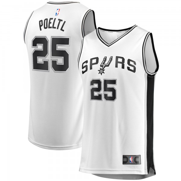Игровая майка Jakob Poeltl San Antonio Spurs Fast Break Replica - Association Edition - White - оригинальная джерси НБА