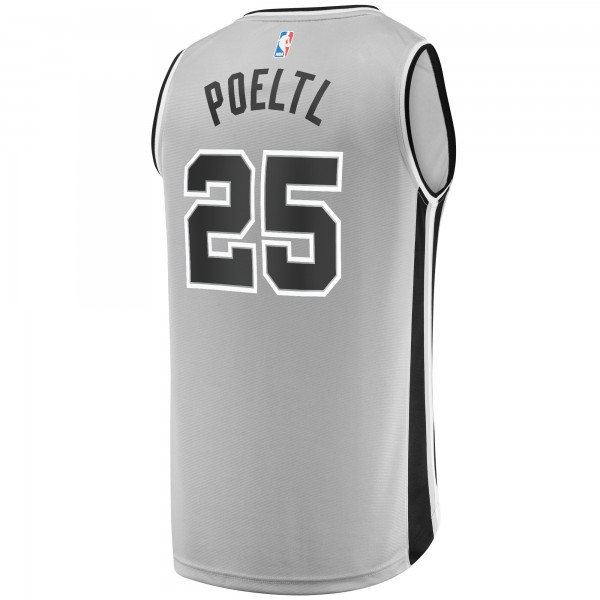 Игровая форма  Jakob Poeltl San Antonio Spurs Fast Break Replica Player - Statement Edition - Silver