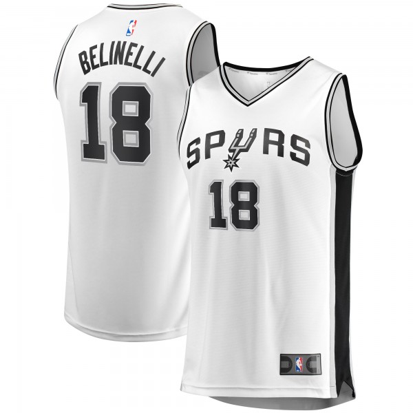 Детская игровая майка Marco Belinelli San Antonio Spurs Fast Break Replica - Association Edition - White - баскетбольная джерси NBA