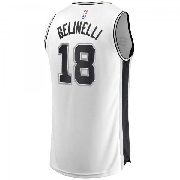 Детская игровая майка Marco Belinelli San Antonio Spurs Fast Break Replica - Association Edition - White - баскетбольная джерси NBA