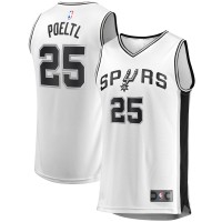 Детская игровая майка Jakob Poeltl San Antonio Spurs Fast Break Replica - Association Edition - White