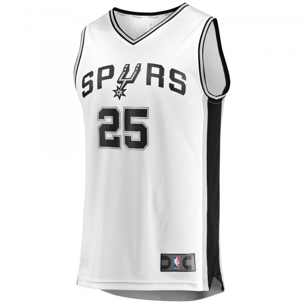 Детская игровая майка Jakob Poeltl San Antonio Spurs Fast Break Replica - Association Edition - White - баскетбольная джерси NBA