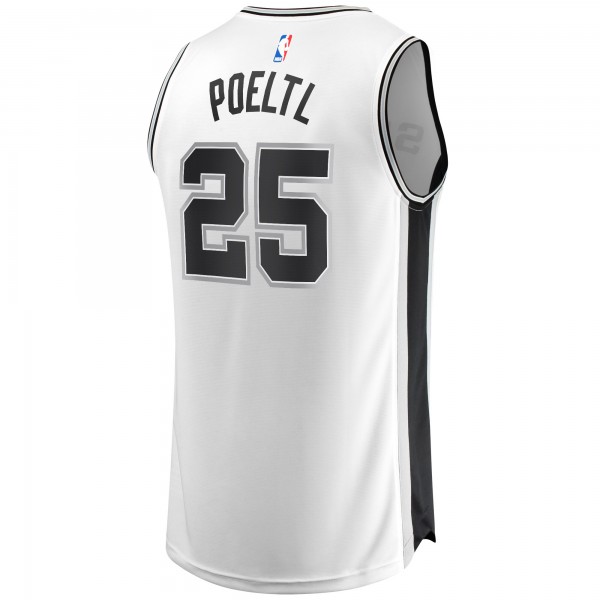 Детская игровая майка Jakob Poeltl San Antonio Spurs Fast Break Replica - Association Edition - White - баскетбольная джерси NBA