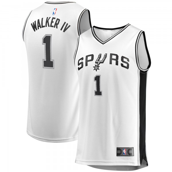 Детская игровая майка Lonnie Walker San Antonio Spurs Fast Break Replica - Association Edition - White - баскетбольная джерси NBA