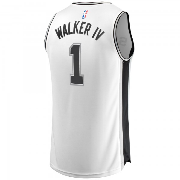 Детская игровая майка Lonnie Walker San Antonio Spurs Fast Break Replica - Association Edition - White - баскетбольная джерси NBA