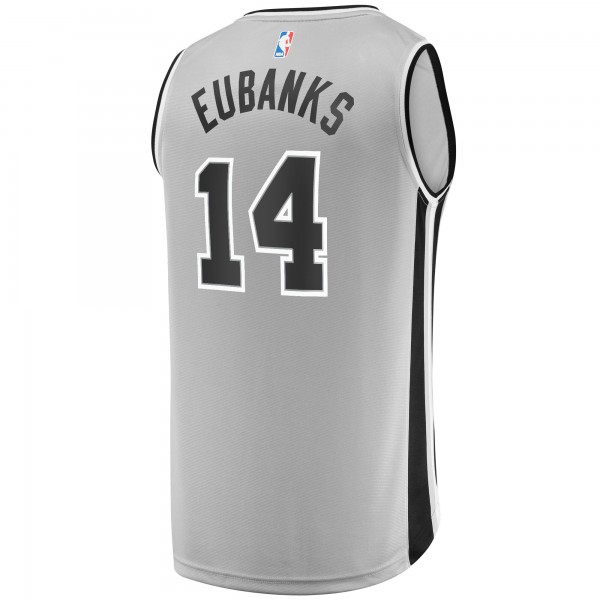 Детская игровая майка Drew Eubanks San Antonio Spurs Fast Break Replica - Statement Edition - Silver - баскетбольная джерси NBA