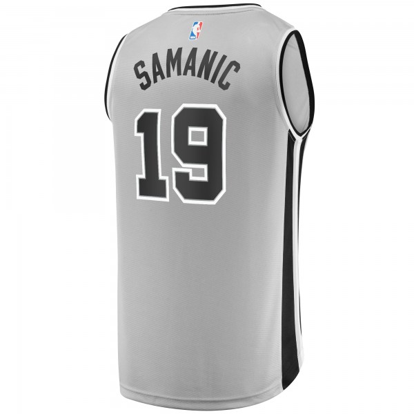 Детская игровая майка Luka Samanic San Antonio Spurs Fast Break Replica - Statement Edition - Silver - баскетбольная джерси NBA