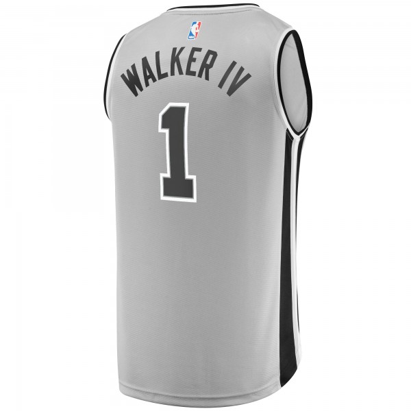 Детская игровая майка Lonnie Walker San Antonio Spurs Fast Break Replica - Statement Edition - Silver - баскетбольная джерси NBA