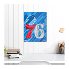 Philadelphia 76ers Fanatics Authentic Stretched 16 x 20 Embellished Canvas Giclee Print - Art by Charlie Turano III