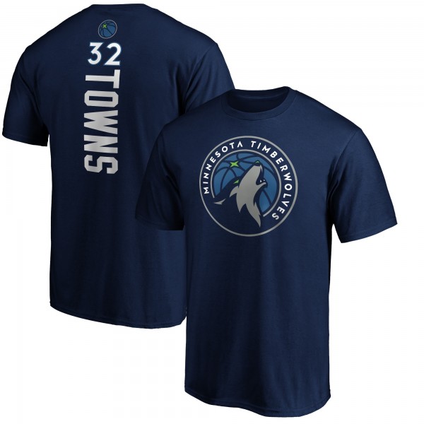 Футболка Karl-Anthony Towns Minnesota Timberwolves Playmaker Name & Number - Navy