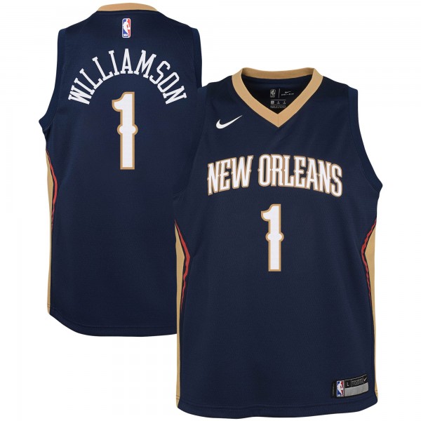 Детская игровая майка Zion Williamson New Orleans Pelicans Nike Swingman - Icon Edition - Navy - баскетбольная джерси NBA